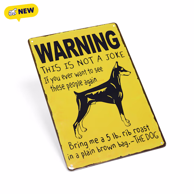 Petco Warning from Dog Novelty Metal Decorative Wall Sign - Carousel image #1