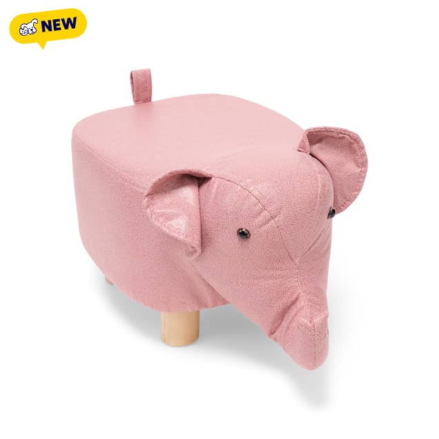 Petco Elephant Figural Wooden Base Foot Stool - Carousel image #1