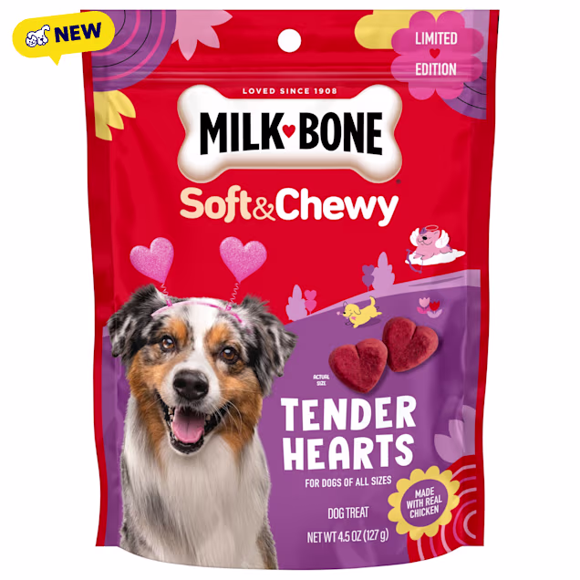 Milk-Bone Soft & Chewy Tender Hearts Dog Treats, 4.5 oz. - Carousel image #1