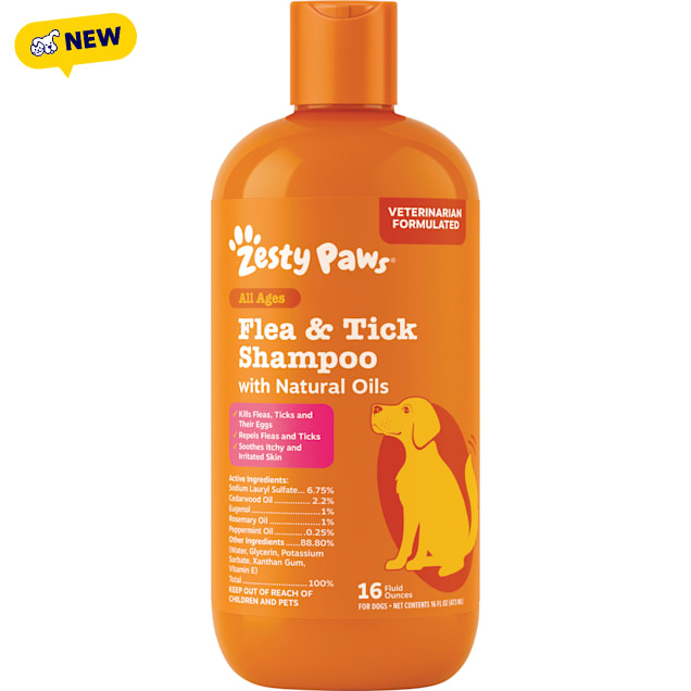 Zesty Paws Flea & Tick Shampoo for Dogs, 16 fl. oz. - Carousel image #1