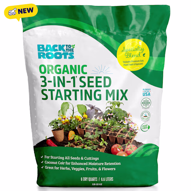 Back to the Roots Organic Seed Starting Mix 6 QT, Brown, Medium - Carousel image #1