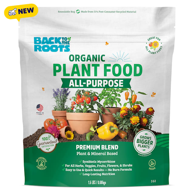 Back to the Roots Organic All Purpose Plant Food 1.5 LBS Premium Blend, Brown, Large - Carousel image #1