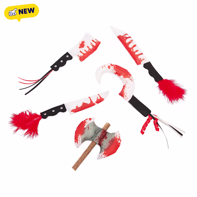 Petco Halloween Novelty Knives Cat Toy Set, Medium, Pack of 5 - Carousel image #1