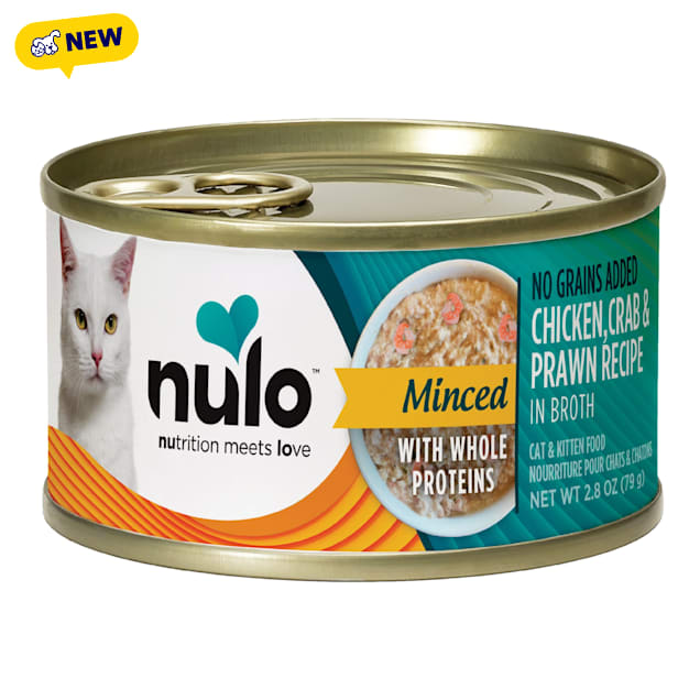 Nulo Minced Chicken & Crab with Whole Prawn for Cat & Kitten, 2.8 oz., Case of 12 - Carousel image #1