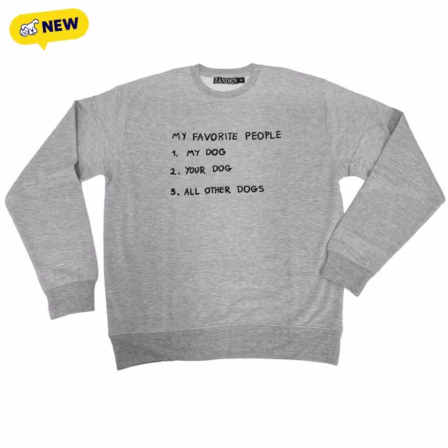 Zanden Favorite Dog Adult Unisex Sweatshirt, Small - Carousel image #1
