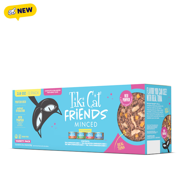 Tiki Cat Friends Tuna Cat Food Variety Pack, 2.8 oz., Count of 12 - Carousel image #1