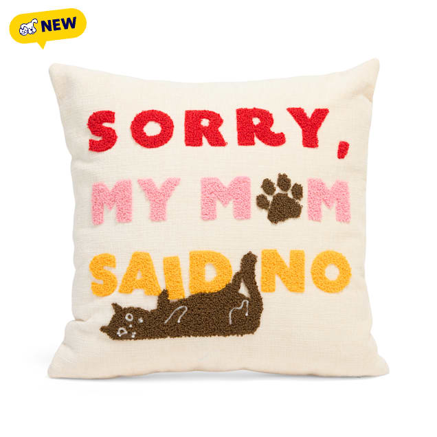 Petco Mom Said No Decorative Throw Pillow, 14" L X 14" W X 6" H - Carousel image #1