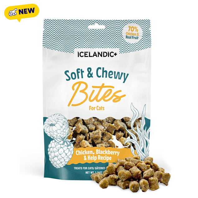 Icelandic+ Chicken & Blackberry Soft & Chewy Bites for Cats, 1.8 oz. - Carousel image #1