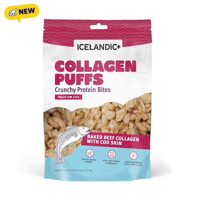 Icelandic+ Beef Collagen Mini Puffs with Fish for Cats, 0.5 oz. - Carousel image #1