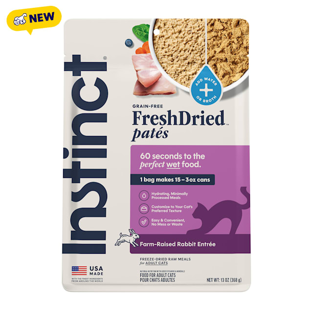 Instinct FreshDried Pates Rabbit Entree for Cats, 13 oz. - Carousel image #1