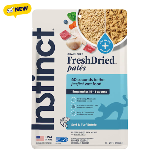 Instinct FreshDried Pates Surf & Turf Entree for Cats, 13 oz. - Carousel image #1