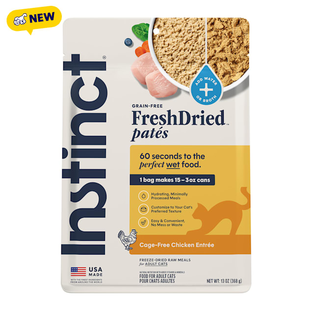 Instinct FreshDried Pates Cage-Free Chicken Entree for Cats, 13 oz. - Carousel image #1