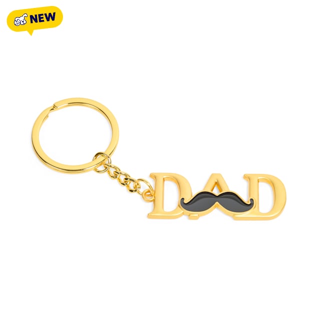 Petco "Dad" Metal Keychain, Gold - Carousel image #1
