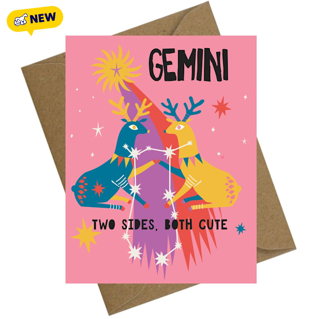 Sweet Paws x Five Dot Post Gemini Greeting Card - Carousel image #1