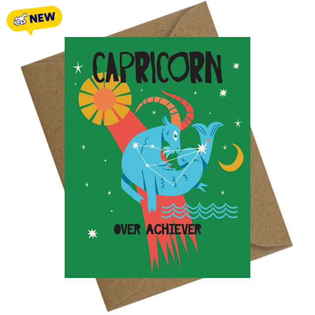 Sweet Paws x Five Dot Post Capricorn Greeting Card - Carousel image #1
