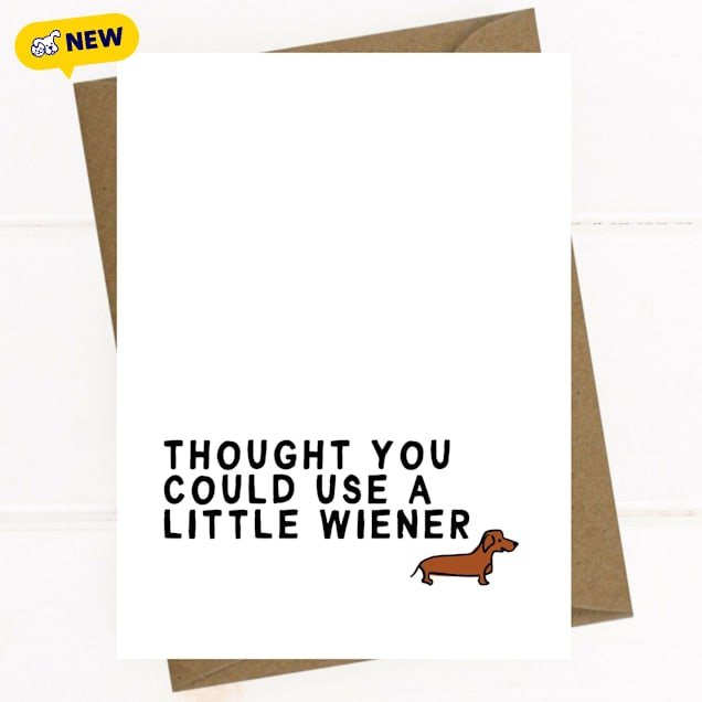 Sweet Paws x Five Dot Post Thought You Could Use a Little Wiener Dog Greeting Card - Carousel image #1