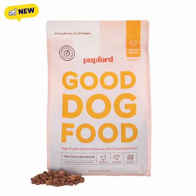 Pupford Good Kibble+ Chicken Recipe Dog Food, 3.5 lbs. - Carousel image #1