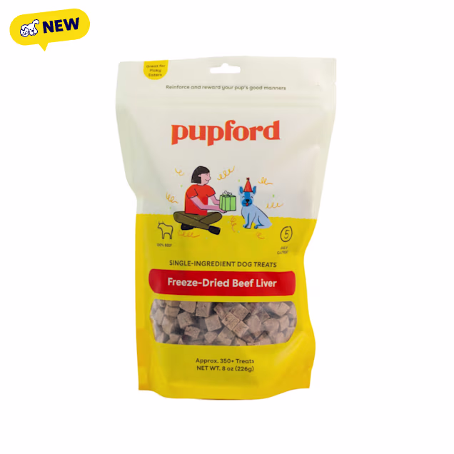 Pupford Feeze Dried Diced Beef Liver Dog Treats, 16.6 oz. | Petco