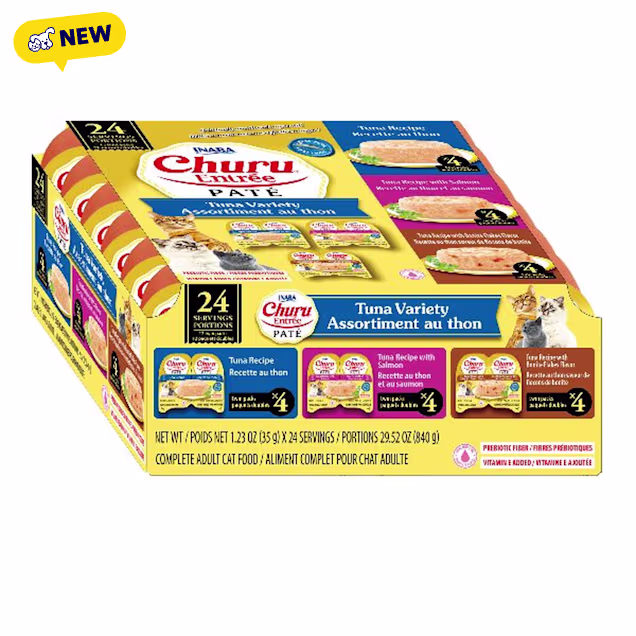 Inaba Churu Tuna Variety Entree Pate Cat Food, 2.46 oz., Count of 12 - Carousel image #1