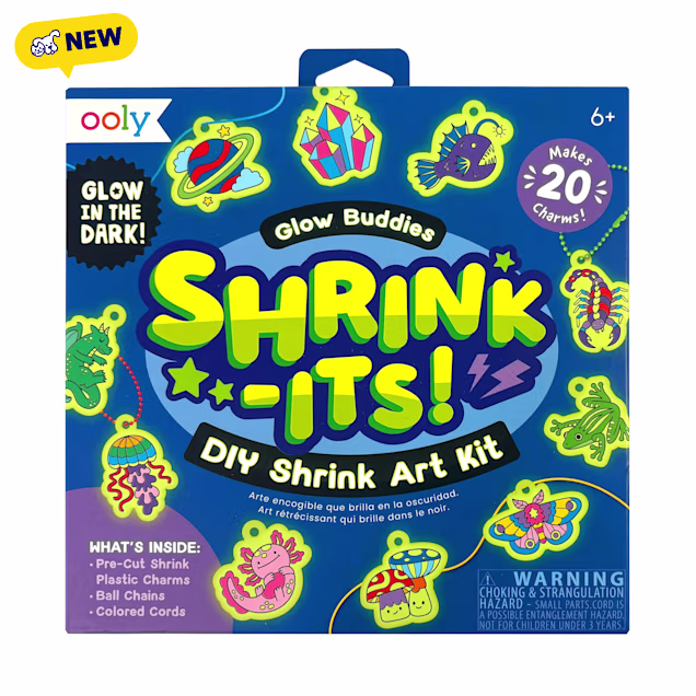 OOLY Shrink-Its! DIY Shrink Art Kit, Glow Buddies - Carousel image #1