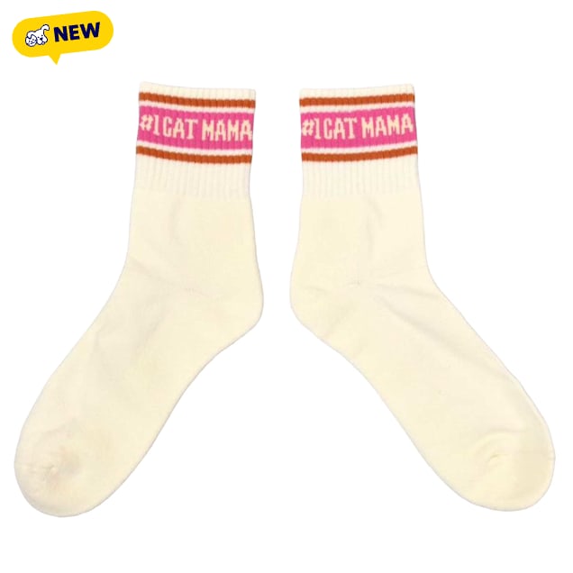 Zanden #1 Cat Mama Crew Socks, One Size Fits All - Carousel image #1