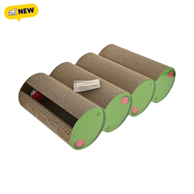 Max & Marlow Olive Cat Scratcher with Track, 4.8" H, Green - Carousel image #1