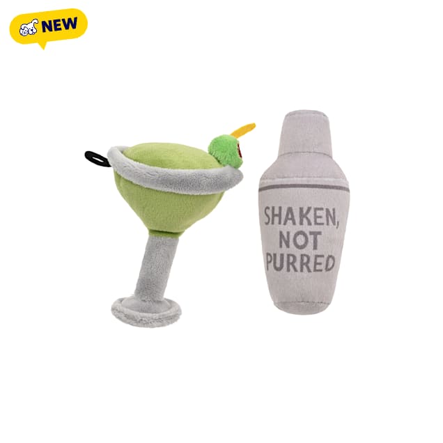 Max & Marlow Martini Cat Plush Toy, Small, Pack of 2 - Carousel image #1