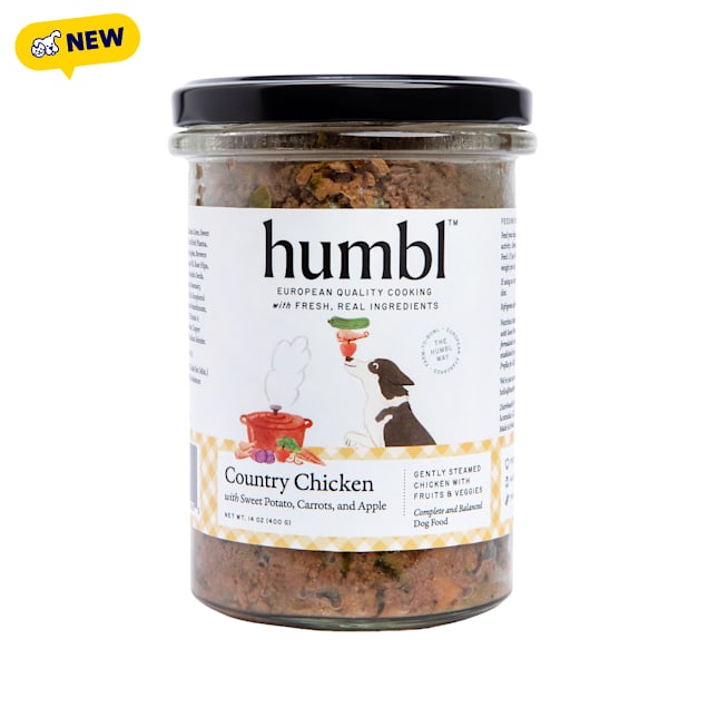 HUMBL Pantry Jar EU-Sourced Country Chicken Gently Cooked Dog Food, 14 oz. - Carousel image #1