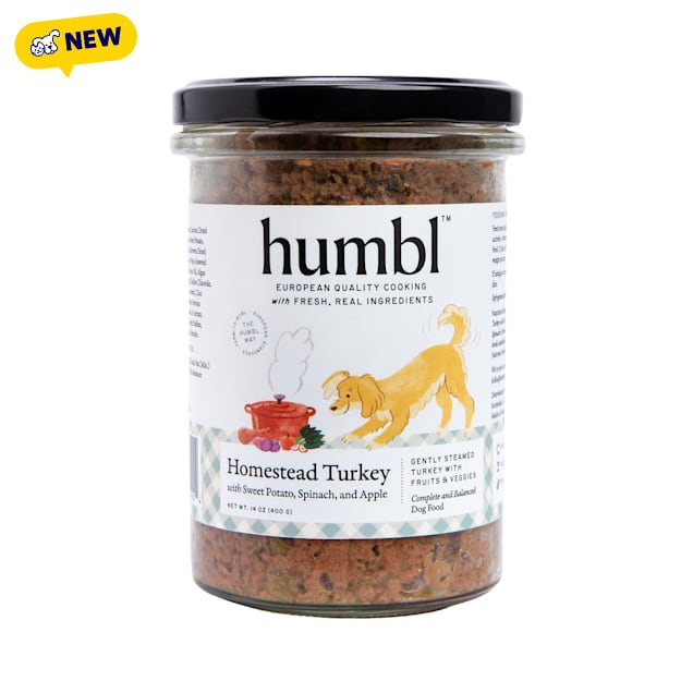 HUMBL Pantry Jar EU-Sourced Homestead Turkey Gently Cooked Dog Food, 14 oz. - Carousel image #1