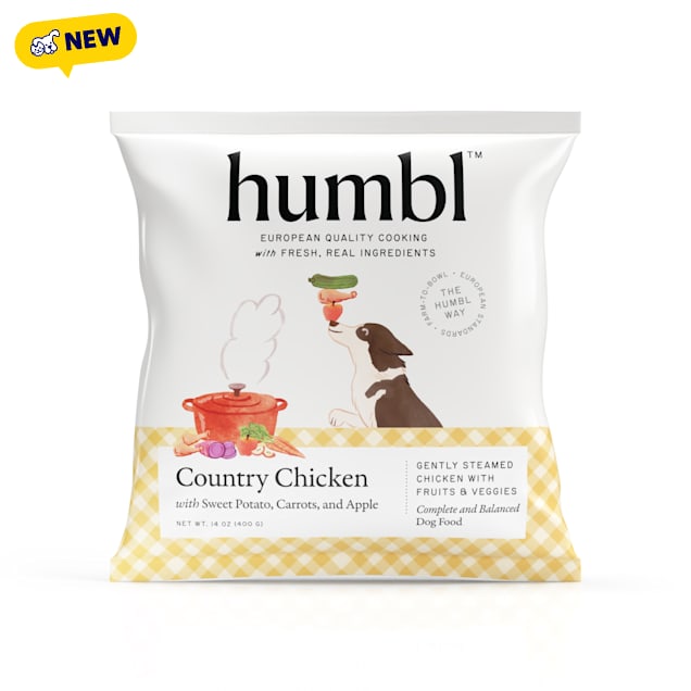 HUMBL Frozen Pourable Pouch EU-Sourced Country Chicken Gently Cooked Dog Food, 14 oz. - Carousel image #1