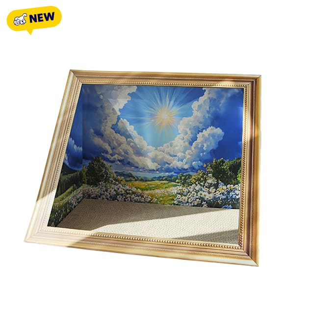 Happy & Polly Retro Art Summer Cat Scratcher, Brown - Carousel image #1