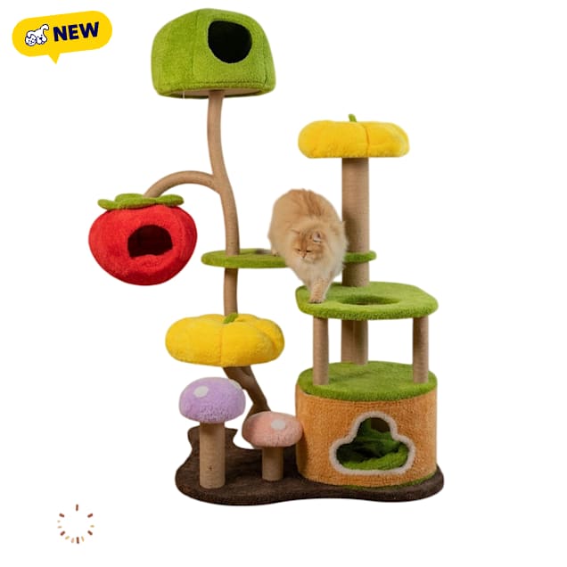 Happy & Polly Jungle Enchanted World Cat Tree, Green, Large - Carousel image #1