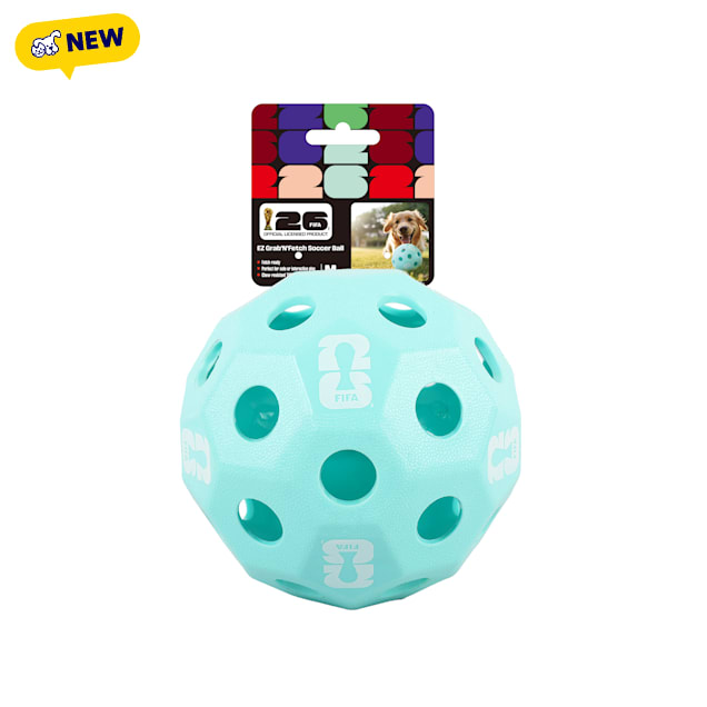 FIFA World Cup 2026 Blue EZ Grip N' Fetch Dog Toys, Medium - Carousel image #1