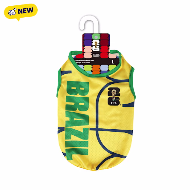 FIFA WC26 BRAZIL National Team Dog T Shirt, X-Small - Carousel image #1