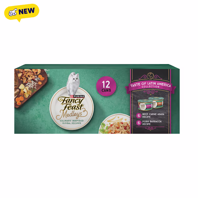 Purina Fancy Feast Medleys Latin America Wet Cat Food Variety Pack, 3 oz. - Carousel image #1