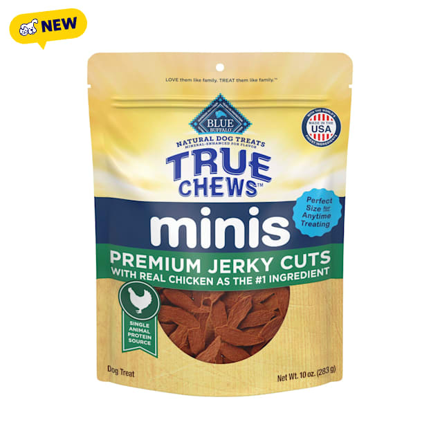 Blue Buffalo True Chews Minis Premium Jerky Cuts with Real Chicken, Natural Dog Treats Mineral-Enhanced for Flavor, 10 oz. - Carousel image #1