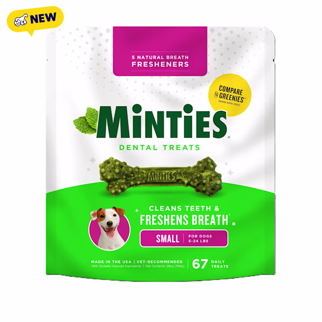 Minties Dental Tiny/Small Bone Dog Treats, 28 oz., Count of 67 - Carousel image #1