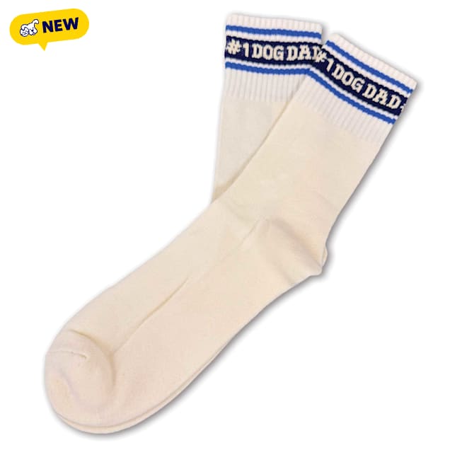 Zanden #1 Dog Dad Socks, White - Carousel image #1
