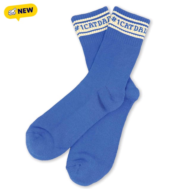 Zanden #1 Cat Dad Socks, Blue - Carousel image #1