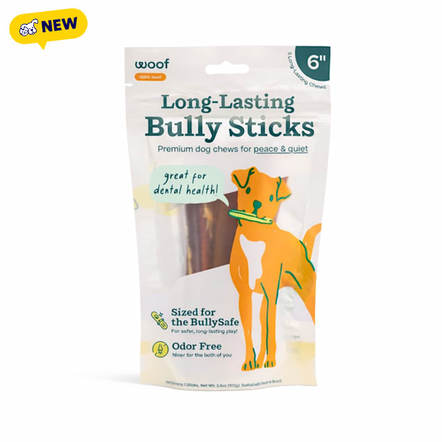 Woof Bully 6" Sticks Dog Treats, 3.6 oz., Count of 5 - Carousel image #1