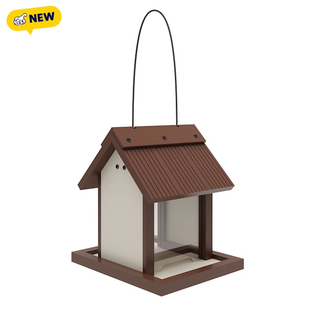 New Age Pet ECOFLEX Feathered Friends Beak Bistro Bird Feeder, 8.3" L X 10" W X 10.5" H - Carousel image #1