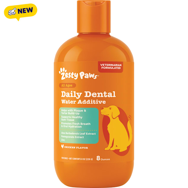 Zesty Paws Chicken Daily Dental Water Additive for Dogs, 8 oz. - Carousel image #1