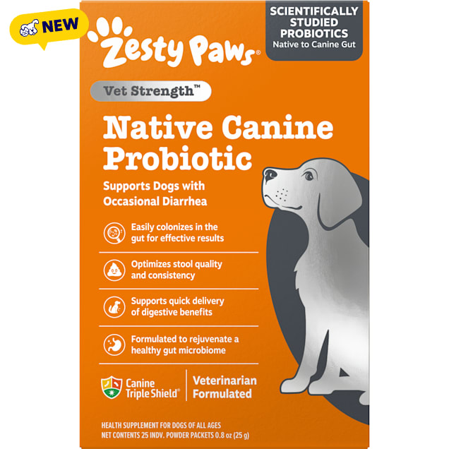 Zesty Paws Vet Strength Native Canine Probiotic Powder for Dogs, 36 oz., Count of 25 - Carousel image #1
