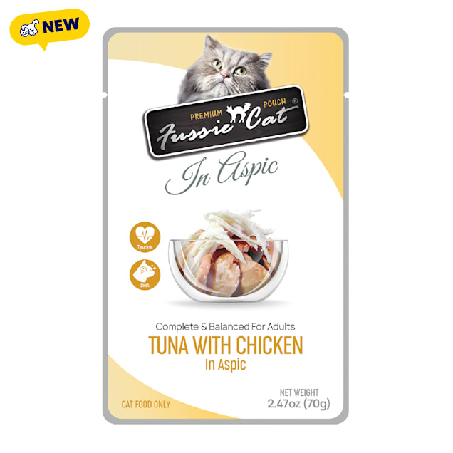 Fussie Cat Premium Tuna w/Chicken in Aspic Cat Food, 2.47 oz., Case of 12 - Carousel image #1