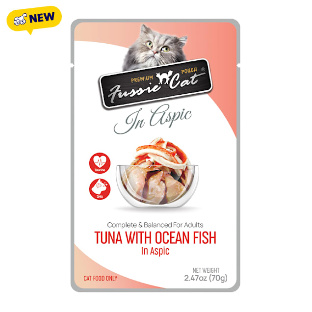 Fussie Cat Premium Tuna w/Oceanfish in Aspic Cat Food, 2.47 oz., Case of 12 - Carousel image #1