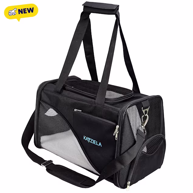 Katziela Safari Sleeper Dog & Cat Carrier, Black - Carousel image #1