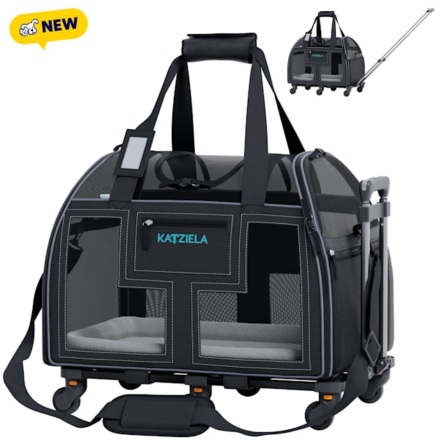 Katziela Luxury Lorry Pro Airline Compliant  Bag Dog & Cat Carrier, Gray - Carousel image #1