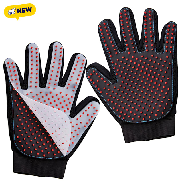 Katziela Silicone Dog Grooming Glove, Black - Carousel image #1