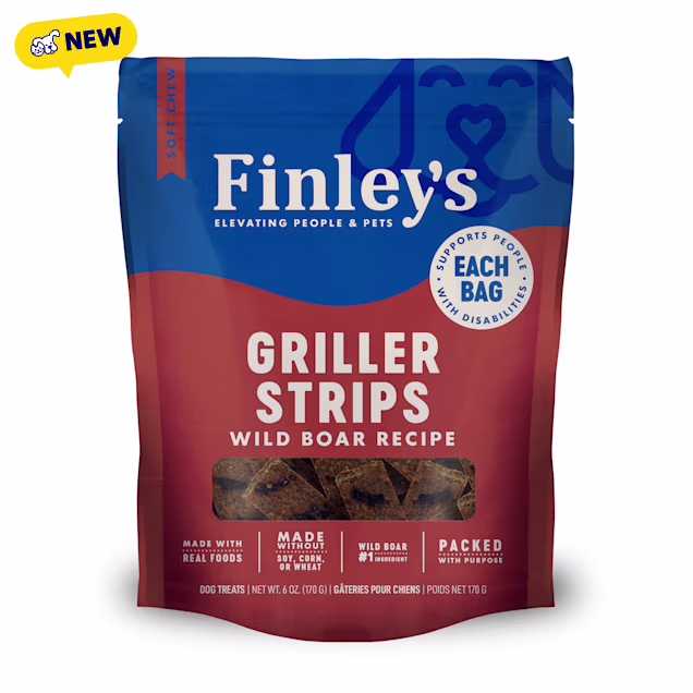 Finley's Griller Strips Wild Boar Dog Treats, 6 oz. - Carousel image #1