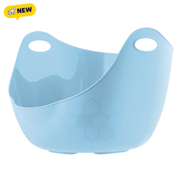 Iris Flexi Cat Litter Pan with Handles, Blue, Large - Carousel image #1